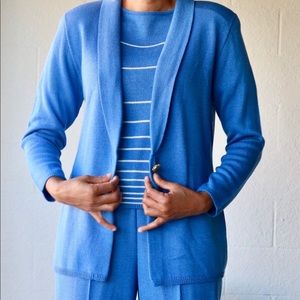 San Remo by Laura Knits 3 pieces set knit cardigan